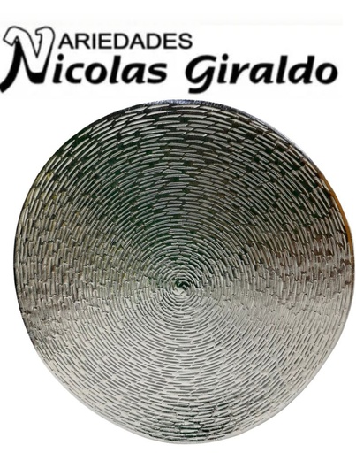 [SLT3849] Individual mesa fino redondo x6 plata 