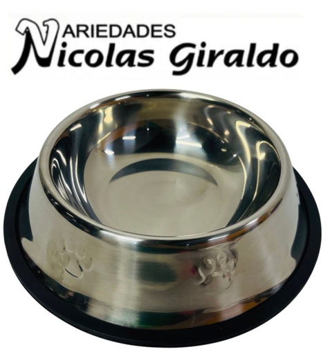 [JH0194] Comedero para mascota metalica x1 grande 22 CM 