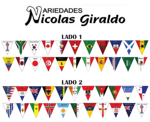 [MDM9001] Banderin triangulo mundialista