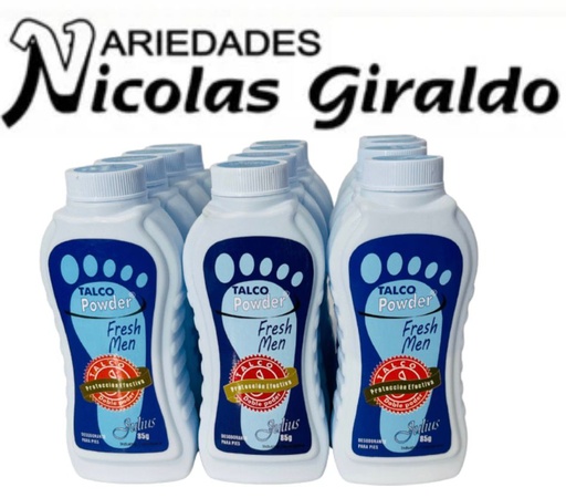 [2222-TAL] Talco powder fresh men x85 julius pequeño PQT X12