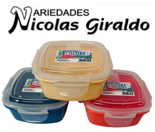 [H401] Coca hermetica beed cuadrada color #1 