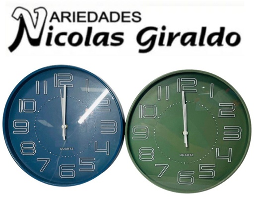 [8029] Reloj pared redondo grande  