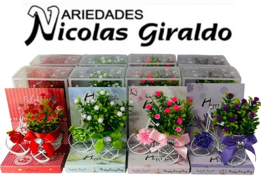 [PTQ2063] Detalle acetato bicicleta flor  CJA X12