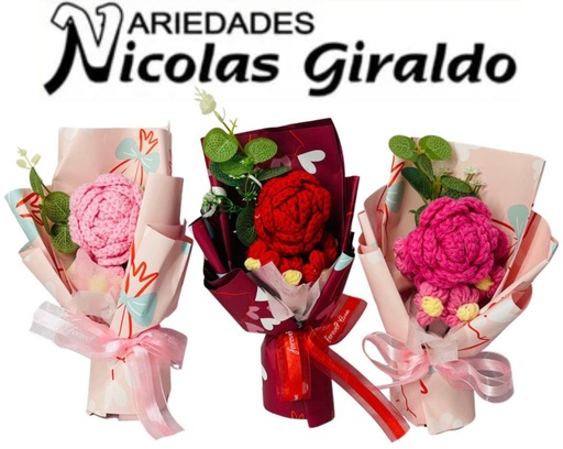 [SE10262] Detalle acetato grande fino con flor tejida 