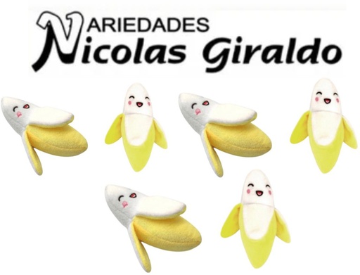 [SE7939] Juguete mascota banana peluche pqt x12 