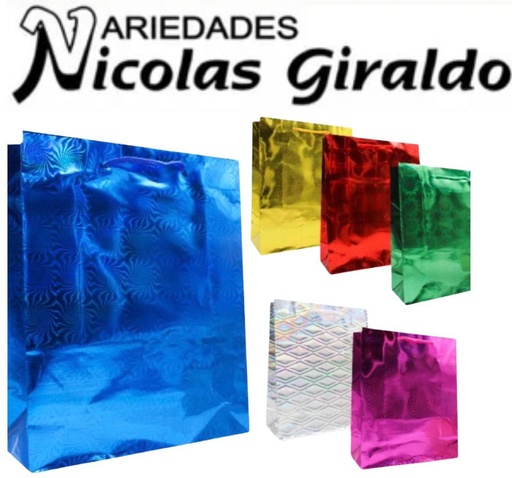 [SLT4331] Bolsa regalo tornasol jumbo 42x56 pqtx12 