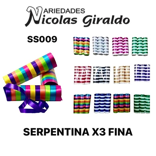 [SS009] Serpentina x 3 fina  PQT X12