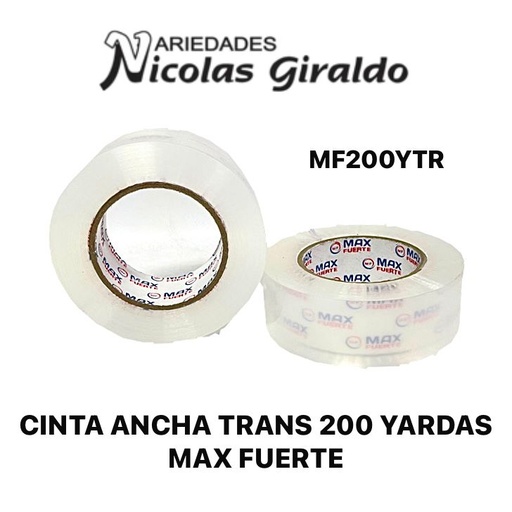 [MF200YTR] Cinta ancha trans 200 yardas max fuerte