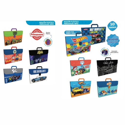 [249-019] Carpeta maletin prim. Plastico niño