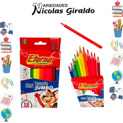[ET178] Color eterna jumbo fluorescente x12