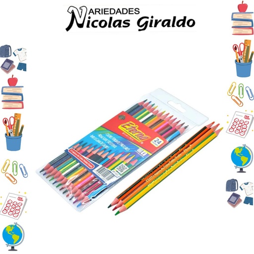 [ET122] Color eterna x12 doble punta economico