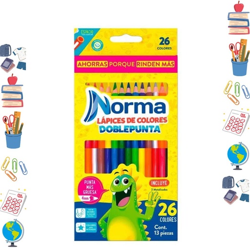 [555802] Color norma doble punta x13