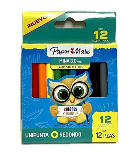 [2209344] Color paper mate corto mina delgada x12 piezas