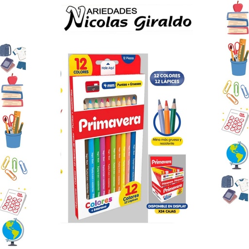 [P511] Color primavera unipunta x12