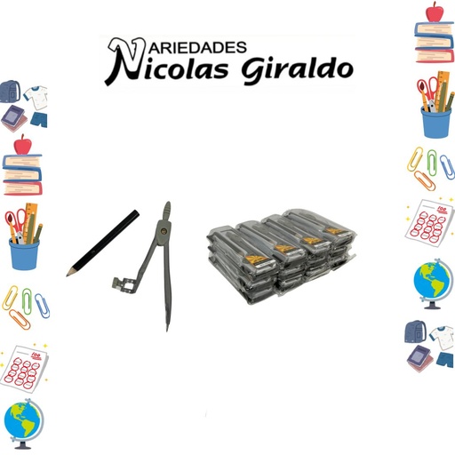 [SE2006] Compas sencillo jiuxin 2506 caja x12