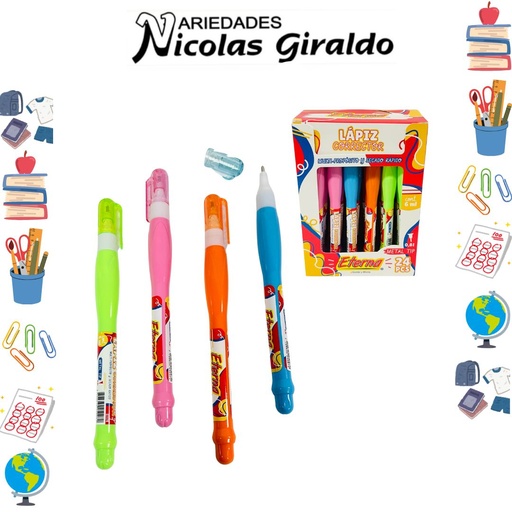 [ET174] Corrector eterna 6ml color caja x24