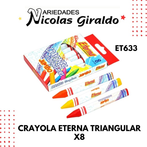 [ET633] Crayola eterna triangular x8