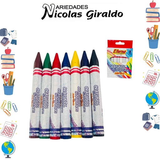 [ET633] Crayola eterna triangular x8