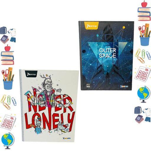 [558914] Cuaderno xpresarte dura book 100 H masculino raya