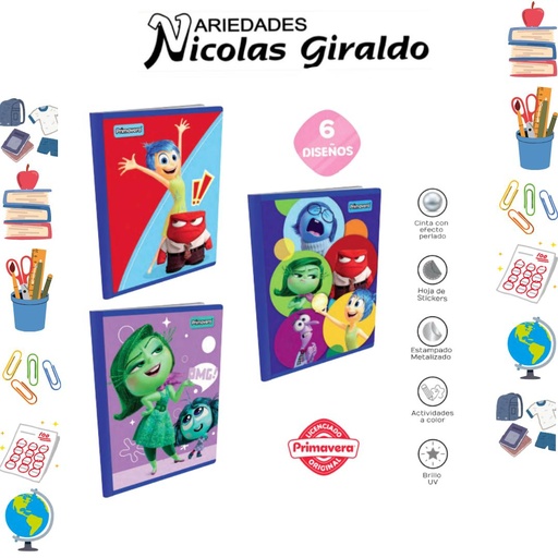 [P3812] Cuaderno cosido prim. 100 H raya intensamente