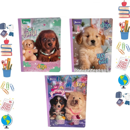 [535600] Cuaderno norma gama media perros 100H raya
