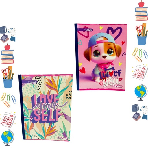 [138656] Cuaderno dream sticker cosido 100H femenino raya