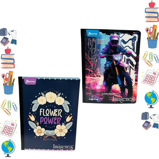 [551077] Cuaderno norma cosido economico 50H rayas