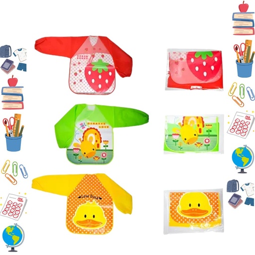 [PT17087] Delantal plastico infantil con mangas