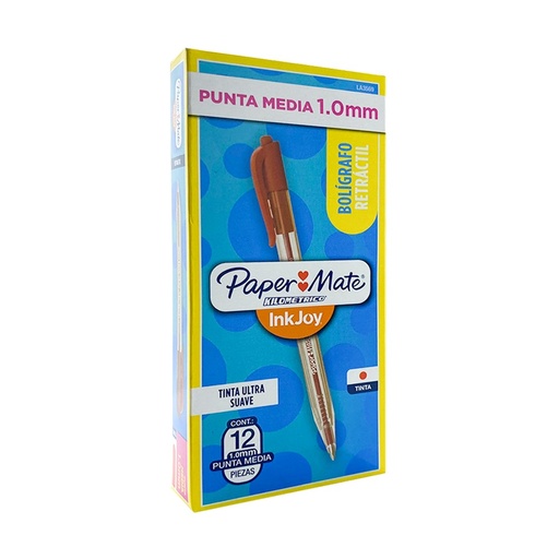 [LA3569] Lapicero kilometrico retractil rojo 1.0 x12