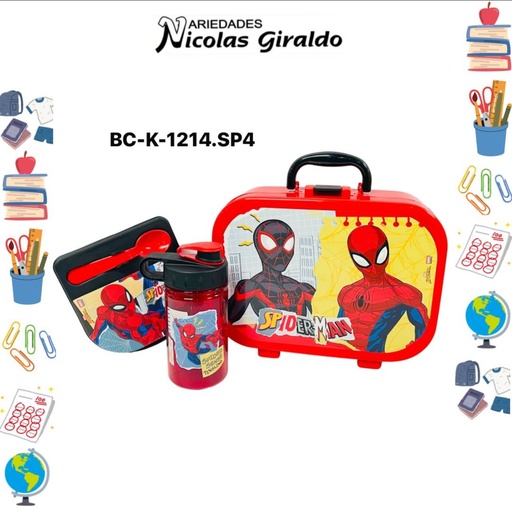[BC-K-1214.SP3] Lonchera plastica personajes spiderman