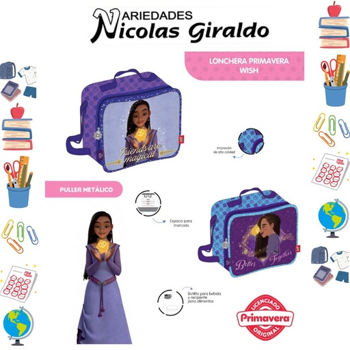 [625-018-2112] Lonchera primavera wish horizontal