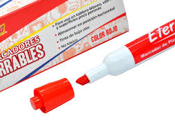 [ET108] Marcador borrable rojo caja x12 eterna (UND 1.000)