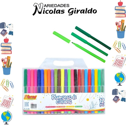 [ET521] Marcador chino delgado x24 eterna