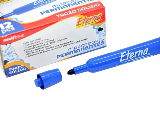 [ET151] Marcador permanente azul caja x12 eterna (UND $950)