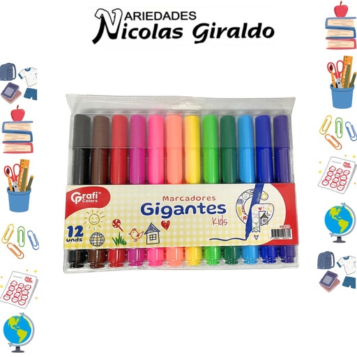 [GR273] Marcador gigante x12 graficolors 