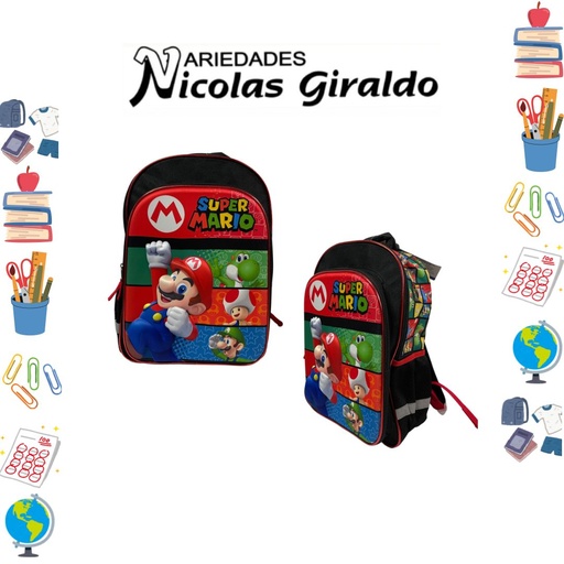 [3585-118-3106] Morral prim. grande mario bros