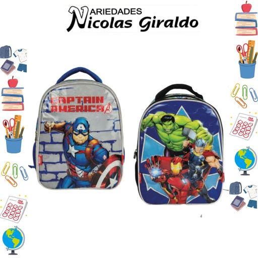 [621-003-1510] Morral primavera personaje pequeño avengers