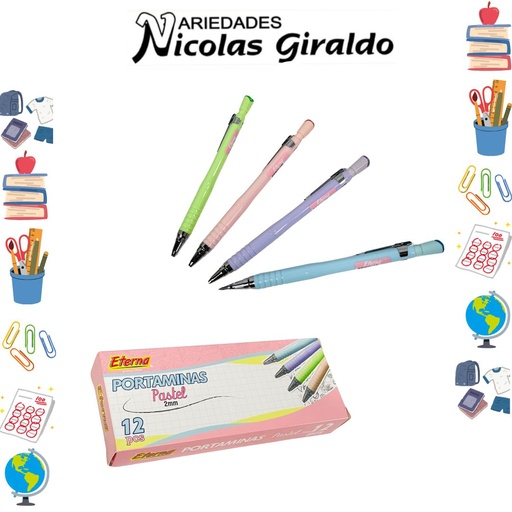 [ET608] Portaminas eterna pastel 2mm caja x12