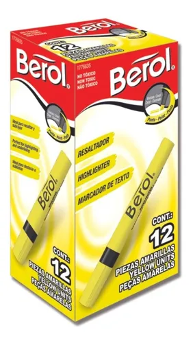 [1776635] Resaltador berol grueso amarillo caja x12 (UND $1.200)