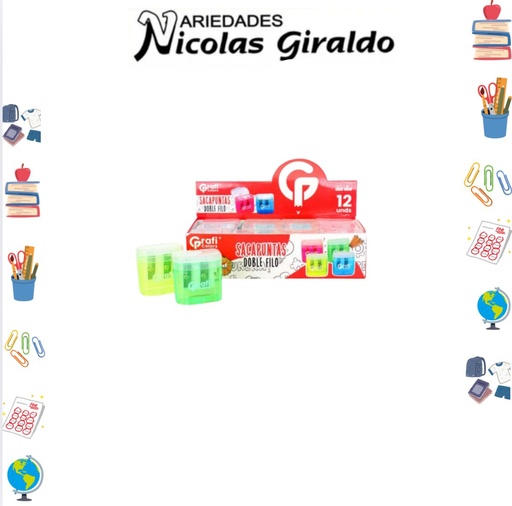 [GR186] Sacapuntas con deposito caja x12 graficolors  