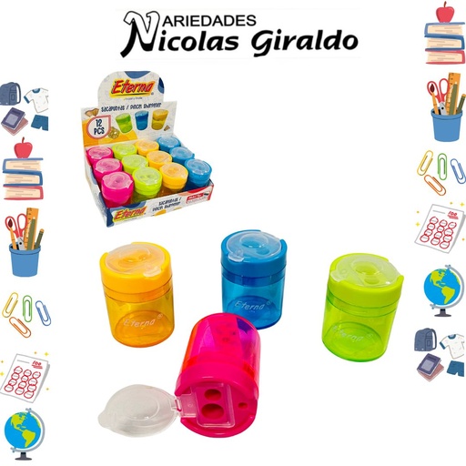 [ET406] Sacapuntas deposito redondo caja x12 eterna