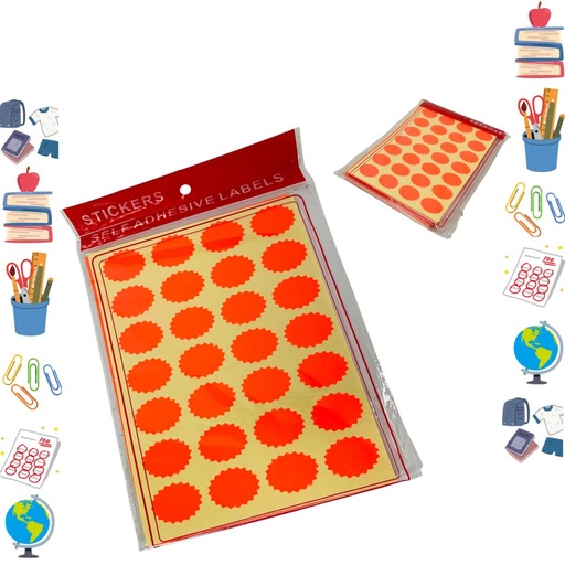 [PT27731] Sticker mini estrella color x10 PAQUETE X10