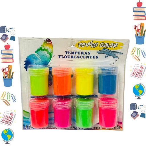 [2001508] Tempera neon carton x8