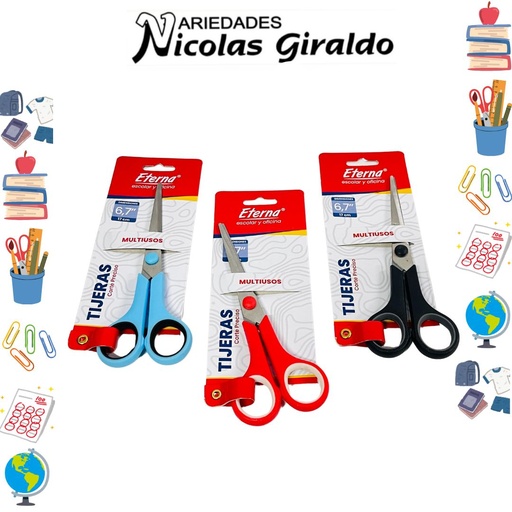 [ET696] Tijera eterna 6.75 plastico x1