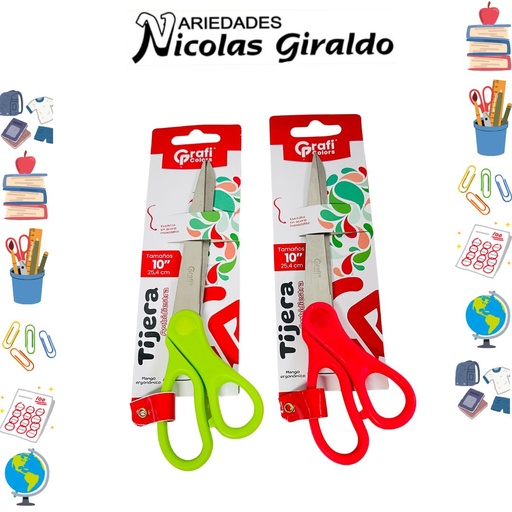 [GR260] Tijera ambidiestra #10 graficolors