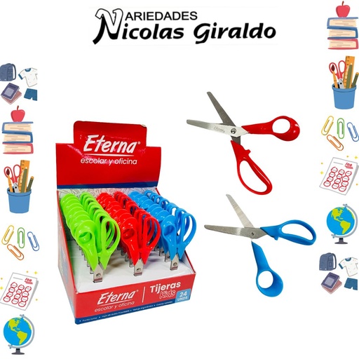 [ET475] Tijera punta Roma eterna fina caja x24