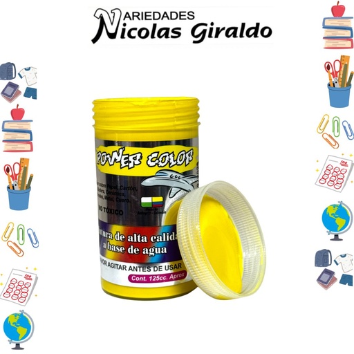 [1001257] Vinilo power color x125 cc amarillo