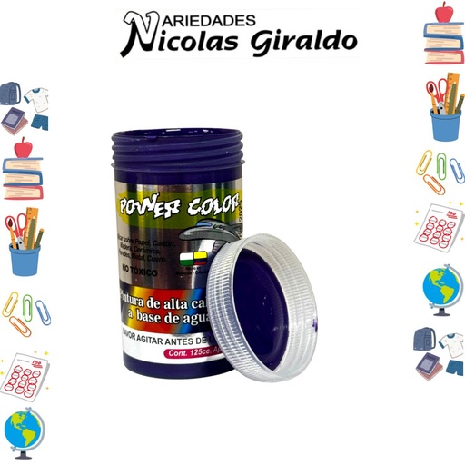 [1001257] Vinilo power color x125 cc morado
