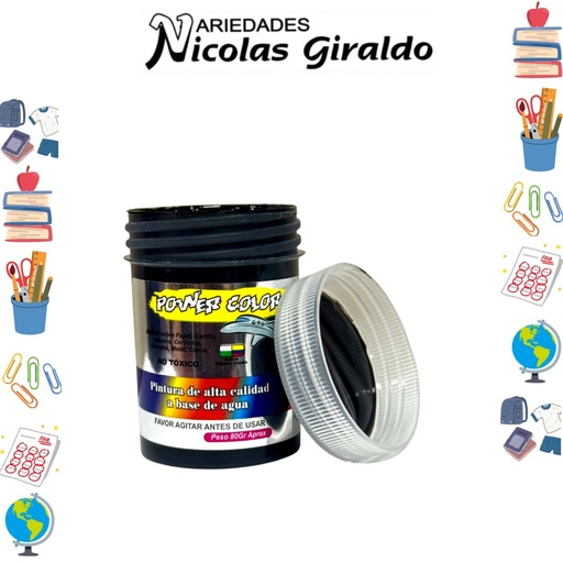 [1000809] Vinilo power color x80 cc negro