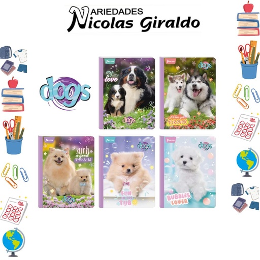 [535601] Cuaderno norma gama media perros 100H cuadro